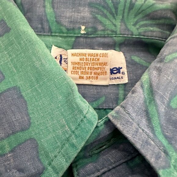 Vintage Reyn Spooner Shirt Pullover Hibiscus Reverse Print Hawaiian Size L - Picture 7 of 11